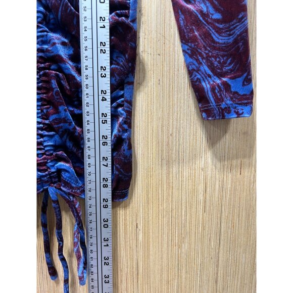 Wild Fable - Women's Long Sleeve Ruched Velvet Bodycon Dress - Blue - Small - Picture 9 of 16